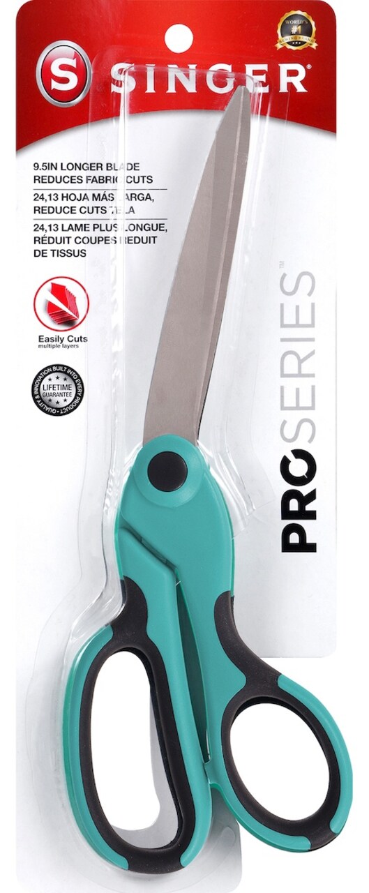SINGER ProSeries(TM) Heavy-Duty Bent Scissors 9.5"-W/Comfort Grip